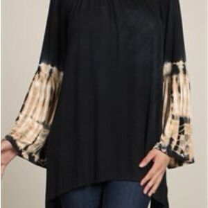 Elegant Black and Tan Women's Tunic